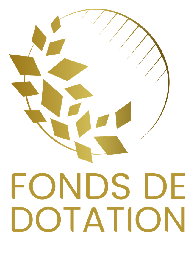 Logo portrait or et blanc